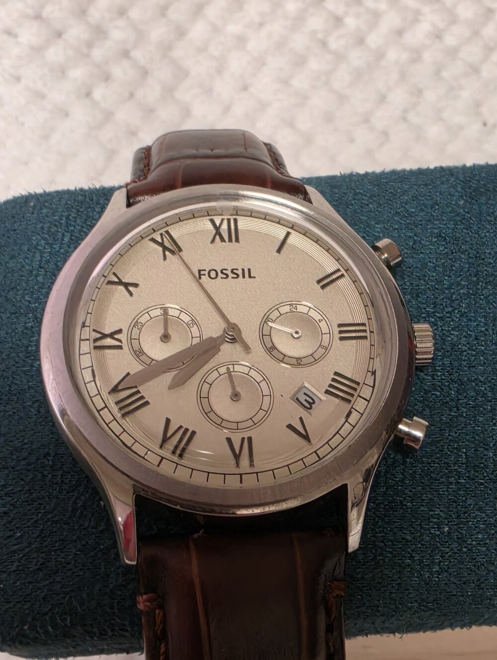 • Fossil Men's FS4738 Ansel Chronograph Watch - Fresh Battery, Good Condition